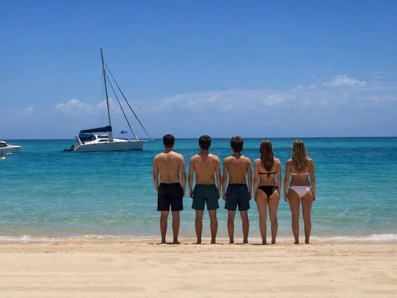 our team on Moreton Island